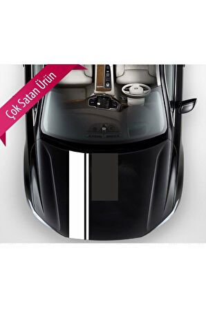 Universal Oto Kaput Şerit özel yeni sticker Beyaz 65*15 Cm MİXGİFTZ