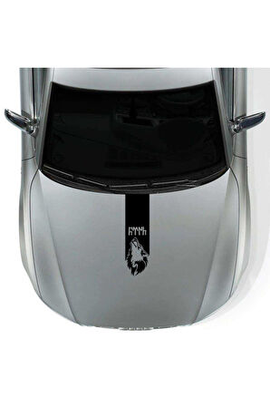 Göktürkçe Türk Kurt Oto Kaput Şerit özel yeni sticker 60*15 Cm MİXGİFTZ