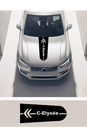 Citroen C-Elysee İçin özel yeni uyumlu Aksesuar Ön Kaput özel yeni sticker 75 Cm MİXGİFTZ