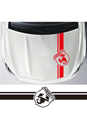 Abarth İçin özel yeni uyumlu Aksesuar Kaput Şerit Oto özel yeni sticker 118*25 Cm MİXGİFTZ