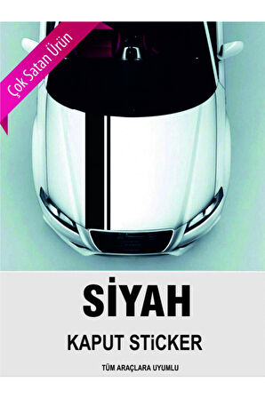 Tüm Araçlara İçin özel yeni uyumlu Aksesuar Ön Kaput özel yeni sticker Siyah 118*10 Cm MİXGİFTZ