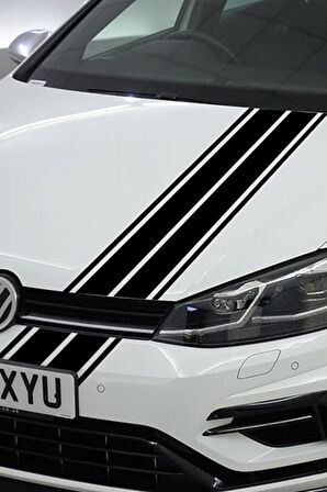 Oto Kaput Çift Şerit Oto özel yeni sticker 120*15Cm MİXGİFTZ