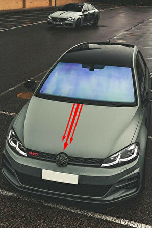 Oto Kaput özel yeni sticker Ok Ucu 3'Lü Kırmızı 12*60 Cm MİXGİFTZ