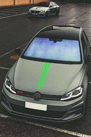 Oto Kaput özel yeni sticker Ok Ucu 3'Lü Yeşil 12*60 Cm MİXGİFTZ