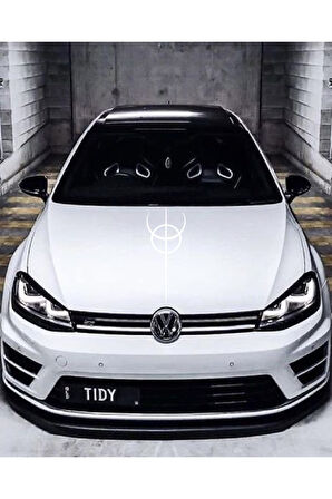 Oto Kaput Şerit özel yeni sticker Dönence Daire Tasarım Beyaz 20*60 Cm MİXGİFTZ