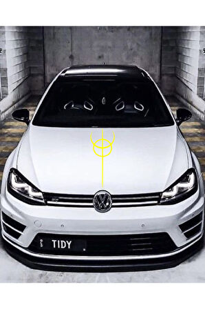 Oto Kaput Şerit özel yeni sticker Dönence Daire Tasarım Sarı 20*60 Cm MİXGİFTZ