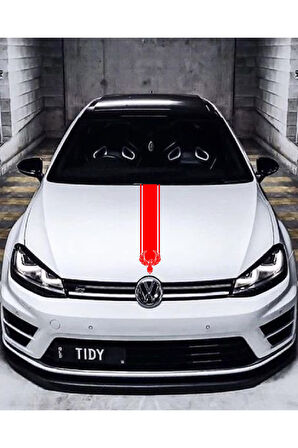 Oto Kaput Şerit özel yeni sticker Kartal Tasarımlı Kırmızı 12*60 Cm MİXGİFTZ