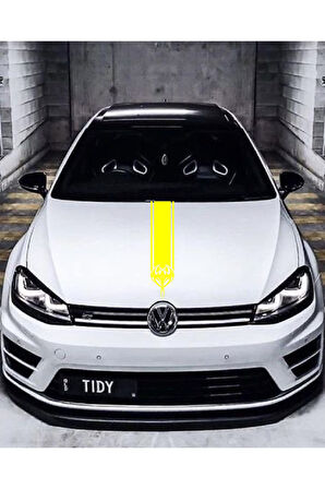 Oto Kaput Şerit özel yeni sticker Kılçık Tasarımlı Sarı 15*60 Cm MİXGİFTZ