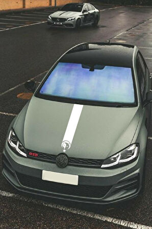 Oto Kaput Şerit özel yeni sticker Kurt Ve Ay Yıldız Tasarımlı Beyaz 12*60 Cm MİXGİFTZ