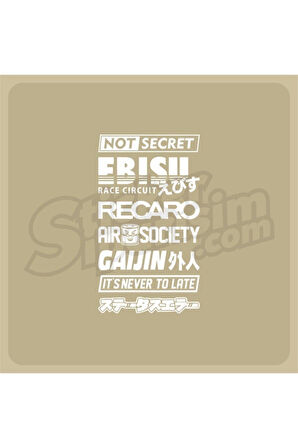 Oto Arka Cam özel yeni sticker Model 26 Beyaz 20*35 Cm MİXGİFTZ