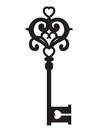 Tarihi Anahtar Desen Sticker (Tip 6) 10 X 25 Cm MİXGİFTZ