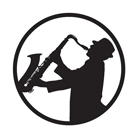 Caz Müzik Temalı Sticker (Tip 1) 10 X 10 Cm MİXGİFTZ