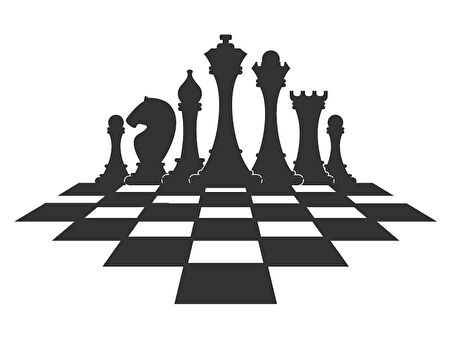 Satranç Temalı Sticker 10 X 6 Cm MİXGİFTZ