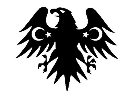 Ayyıldız Kanatlı Kartal Oto Arka Cam Sticker 10 X 15 Cm MİXGİFTZ