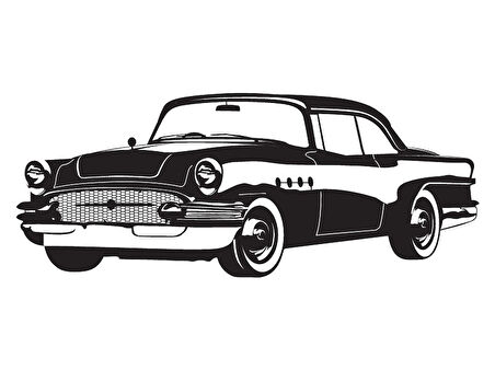 Klasik Arabalar 10 Sticker 15 X 6 Cm MİXGİFTZ