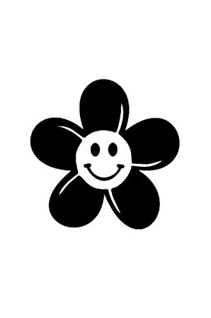 Gülen Papatya Sticker 10 X 10 Cm MİXGİFTZ