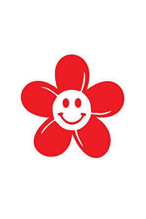 Gülen Papatya Sticker 10 X 10 Cm MİXGİFTZ