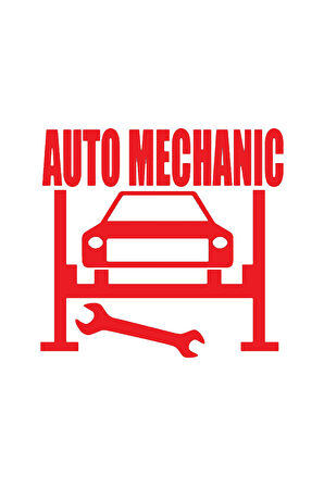 Auto Mechanic Sticker 24 X 24 Cm MİXGİFTZ