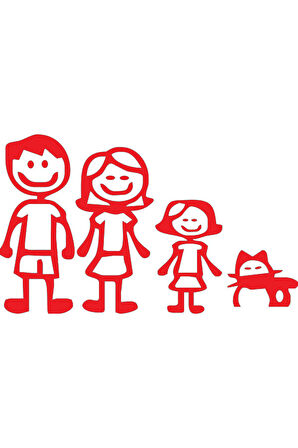 Aile Tasarım Oto Sticker 30 X 15 Cm MİXGİFTZ