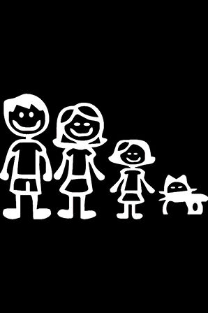 Aile Tasarım Oto Sticker 30 X 15 Cm MİXGİFTZ