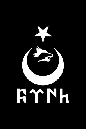 Ay Yıldız Kurt Göktürkçe Türk Sticker 10 X 15 Cm MİXGİFTZ