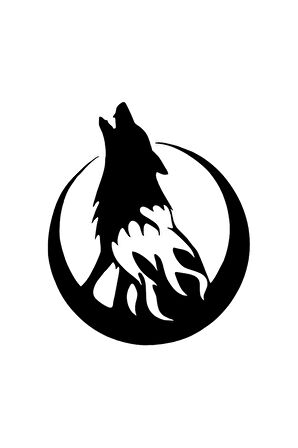 Alevli Uluyan Kurt Sticker 10 X 12 Cm MİXGİFTZ