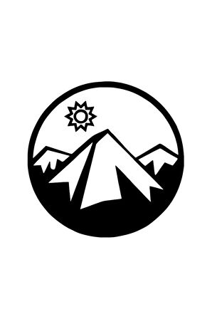 Dağlar Ve Güneş Sticker 10 X 10 Cm MİXGİFTZ