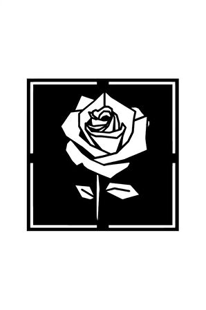 Geometrik Gül Sticker 10 X 10 Cm MİXGİFTZ