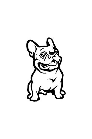 Sevimli Bulldog Sticker 20 X 32 Cm MİXGİFTZ