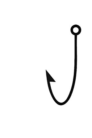 Fishing Hook Sticker 10 X 22 Cm MİXGİFTZ