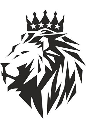 Aslan Başı Sticker 10 X 12 Cm MİXGİFTZ