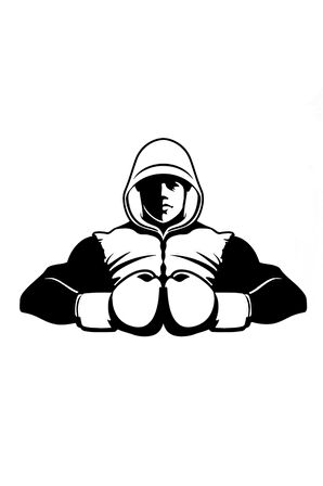 Boks Sporları Siluet Sticker 10 X 6 Cm MİXGİFTZ