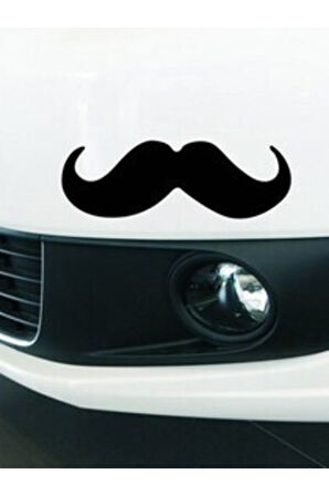Dedektif Bıyık Tasarım Oto özel yeni sticker Siyah 17*6,5 Cm MİXGİFTZ