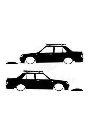 Tofaş Şahin Basık Oto Gölge özel yeni sticker Siyah 20*5 Cm MİXGİFTZ