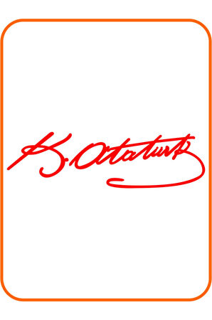 Atatürk Imza Oto özel yeni sticker Kırmızı 20*7 Cm MİXGİFTZ