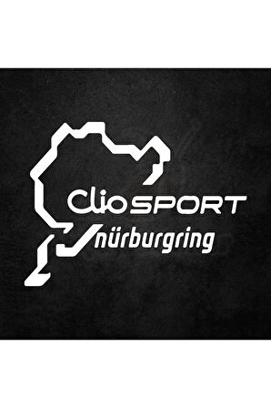 Clio Nürburgring İçin özel yeni uyumlu Aksesuar Oto özel yeni sticker Beyaz 20*17 Cm MİXGİFTZ