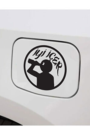 İyi İçer Komik Oto Yakıt Depo Kapağı özel yeni sticker 10*1,51 Cm MİXGİFTZ
