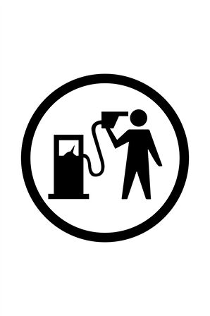 Benzin Yakıt Deposu Oto özel yeni sticker Siyah 13*13 Cm MİXGİFTZ