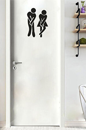 Dekoratif Tuvalet Banyo özel yeni sticker Duvar Etiket Kapı özel yeni sticker 18cmx12cm MİXGİFTZ