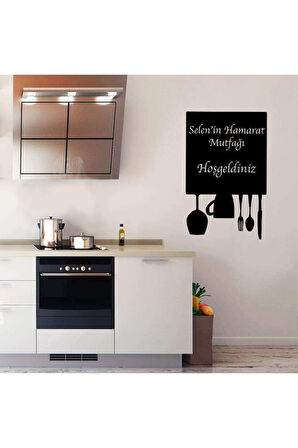 Isme Özel Hamarat Mutfağı Yazılı Dekoratif Mutfak Duvar özel yeni sticker 95X60 cm MİXGİFTZ