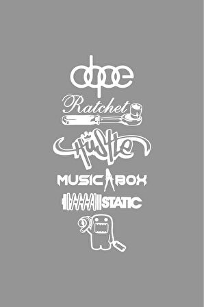 Oto Arka Cam özel yeni sticker Model 35 İngilizce Beyaz 40*20 Cm MİXGİFTZ