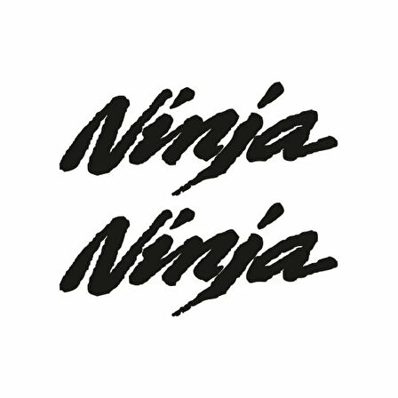 Ninja Yazı Motosiklet Sticker 2 Adet 15 X 6 Cm MİXGİFTZ