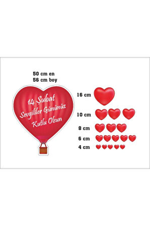 Sevgililer Günü Cam özel yeni sticker Yapışkanlı MİXGİFTZ