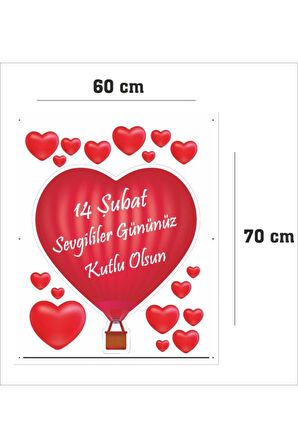 Sevgililer Günü Cam özel yeni sticker Yapışkanlı MİXGİFTZ