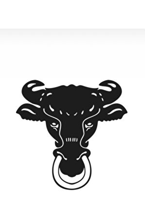 Boğa Başı Oto Cam özel yeni sticker 40*40 Cm MİXGİFTZ