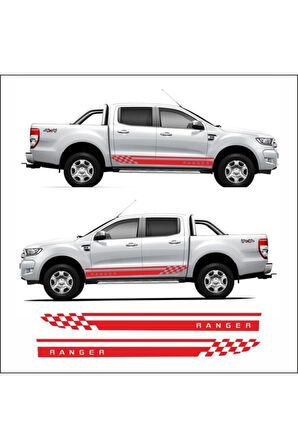 Kişiye Özel Oto Yan Şerit özel yeni sticker Kırmızı Model 4 MİXGİFTZ