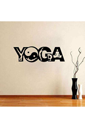 Meditasyon Yin Yang Yoga Silüeti Duvar özel yeni sticker, Çıkartma MİXGİFTZ
