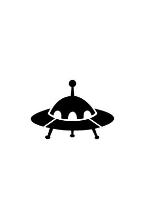 UFO Oto özel yeni sticker Siyah 25 x 17 cm MİXGİFTZ