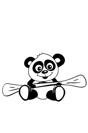 Kürek Çeken Panda Oto özel yeni sticker 30 x 15 cm MİXGİFTZ