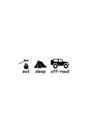Eat Sleep Off-Road Duvar Dekor Sticker 40 X 12 Cm MİXGİFTZ